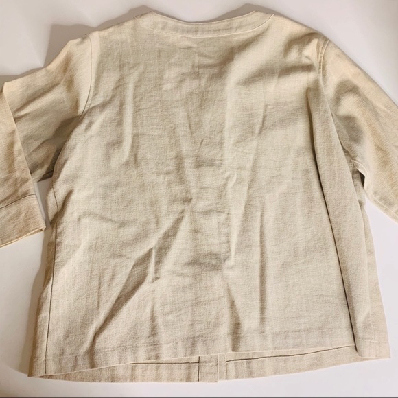 Vintage embroidered classic elements linen shirt jacket xl - Picture 7 of 9